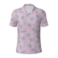 thumbnail image 2 of Daiia Flamingo Pattern Men’s Polo Shirts,Solid Deck Shirt,Classic Fit, Breathable Cotton Polo for Casual and Sport Wear-X-Large, 2 of 7