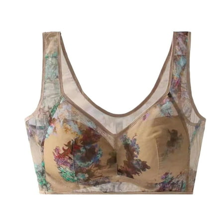 Zshosam Women s Lace Buttonless Comfortable Bra Push up Lace Bra Comfort Wireless Lace Bralette for Women Posture Bra Everyday Bra(Beige XXXL)