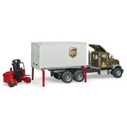 Bruder Toys Pretend Play MACK Granite UPS Logistics Truck w/ Forklift + Pallets