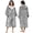 Light Gray, variant on Oversized Wearable Blanket Hoodie, Cozy Flannel Blanket with Sleeves and Zipper for Women, Mens, Teens (Pink)