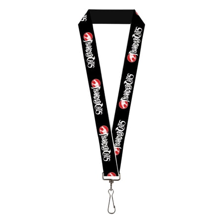 ThunderCats Lanyard ThunderCats Logo Black White Red Elastic