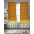 thumbnail image 2 of Orange Gradient Sheer Curtains for Living Room Bedroom, Watercolor Abstract Orange Gradient Water Ripples Light Filtering Sheer Curtains, Rod Pocket Voile Window Drapes, 2 Panels Set 52"x 96", 2 of 7