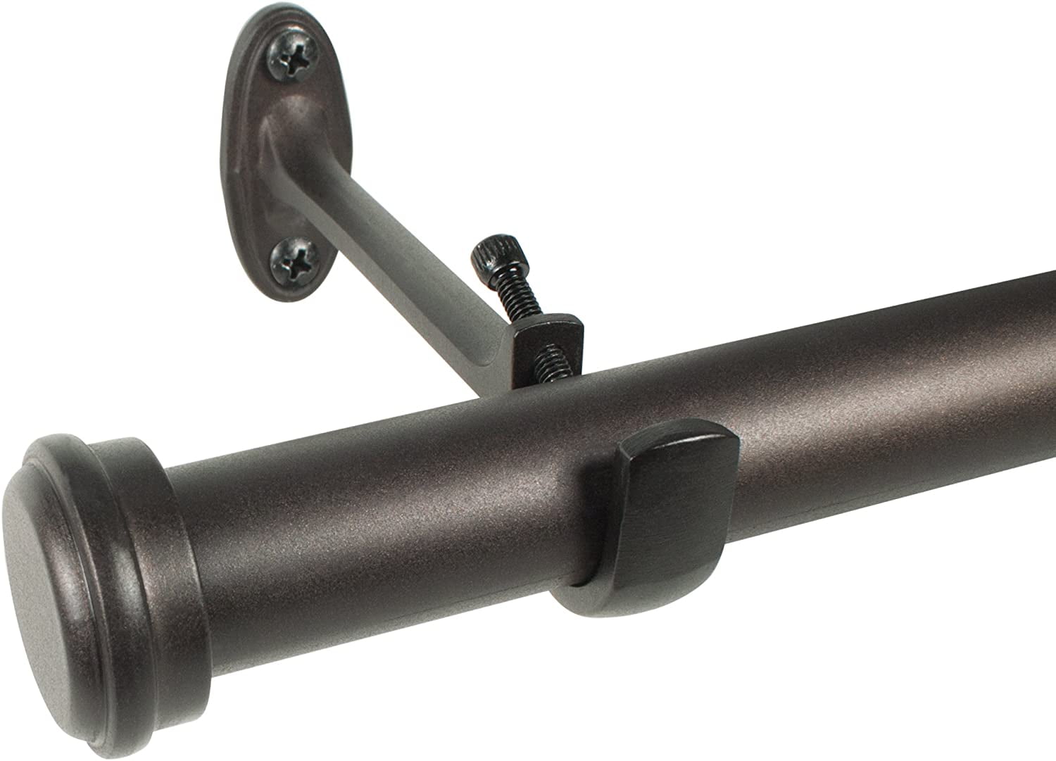 Decopolitan 72-144 inch 7/8 inch End Cap Rod Set in Copper Finish