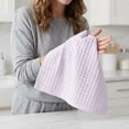 thumbnail image 5 of REGALWOVEN Cotton Waffle Washcloths, Soft, Quick Dry & Lint-Free Face Cloths for Bathroom, Kitchen, Absorbent Reusable Washcloth Set 13" x 13" Light Pink 6pk, 5 of 7
