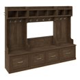 thumbnail image 1 of Bowery Hill Engineered Wood Full Entryway Storage Set with Coat Rack in Brown, 1 of 11