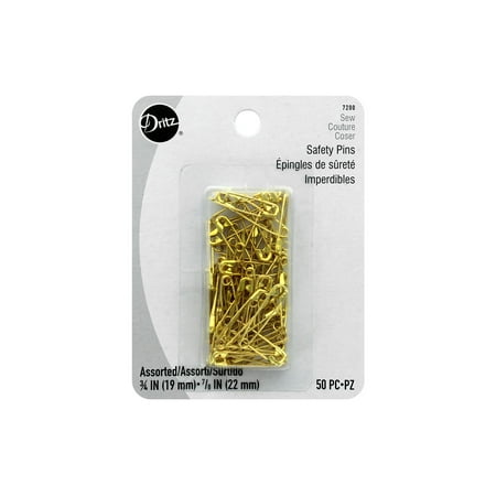 UPC: 0072879102185 | Dritz Safety Pins Size 0&00 Gilt 50pc