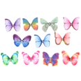 thumbnail image 2 of 250 Unids Apliques de Mariposa de Tela de Organza de Color Degradado 38mm Translúcido Chiffon Butterfly para Decoración de Fiestas, Adornos de MuñEcas, 2 of 5