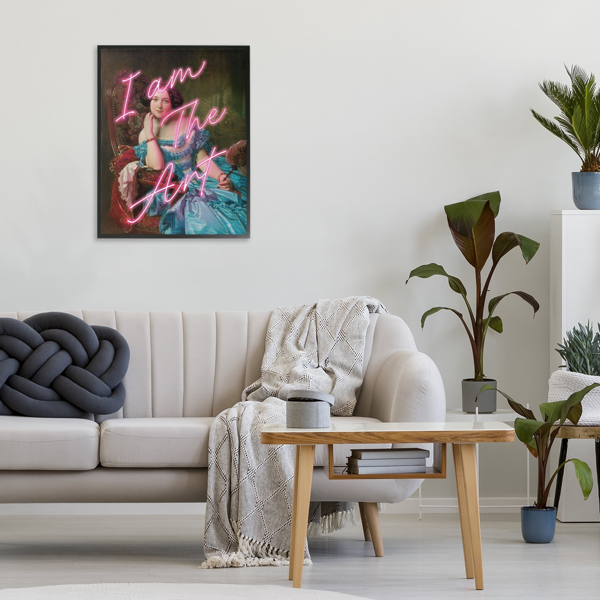 Stupell Industries I Am The Art Portrait Black Framed Giclee Art, design by Mary Urban