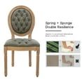 thumbnail image 5 of French Country Dining Chairs Set of 6, Olive Kitchen & Dining Room Chairs Set of 6, Faux Leather Kitchen Chairs, Tufted Upholstered, Wood Legs, Sillas De Comedor (PU,Pine Green, 6Pcs), 5 of 12