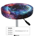 thumbnail image 4 of Honeii Outer Space Floating Numbers And Letters Bar Stool Covers – Perfect Fit for 12" to 14" Round Stools, Crease-Resistant, Stretchy, Washable & Dustproof Seat Slipcovers-13 inch, 4 of 7