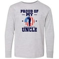 thumbnail image 3 of Inktastic Military Uncle Proud Nephew Long Sleeve Youth T-Shirt, 3 of 5