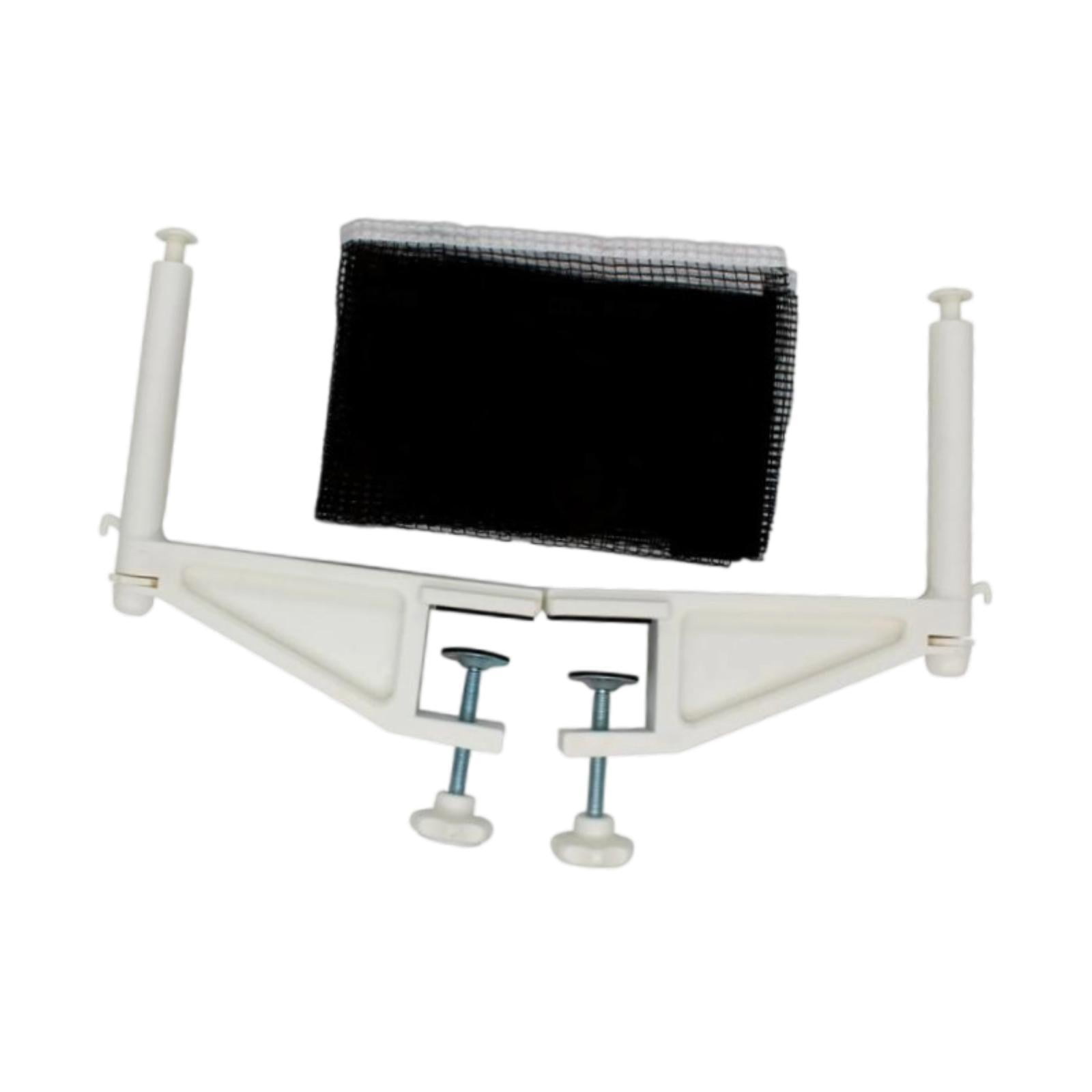 QccHieUs Table Tennis Net Post Set Ping Pong Clamp Net Quick Setup Professional Equipment White