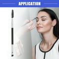 thumbnail image 2 of Vocoste 3pcs Soft Double Sided Eyebrow Brush Angled Eye Brow Brush Eyelash Extension Brush Silver Tone Black, 2 of 7