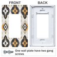 thumbnail image 3 of Yayeee Rocker Switch Wall Plate 1-Gang 4.6"x2.9" Home Decorative Outlet Cover, White and Black, 3 of 6