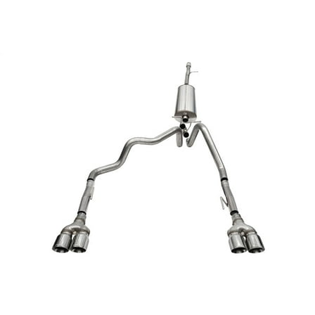 Corsa Performance 21200 Sport Cat Back Exhaust System Fits select: 2020-2021 GMC SIERRA K1500 AT4, 2021 CHEVROLET SILVERADO K1500 LT TRAIL BOSS