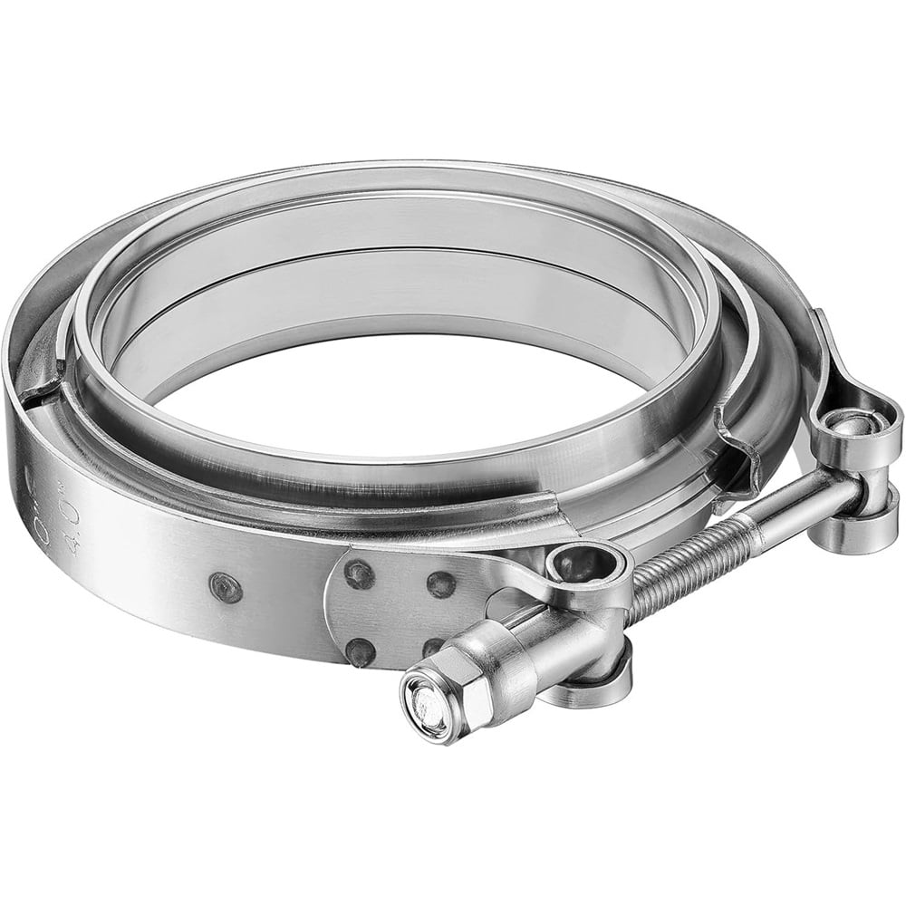 New 3" V-Band Flange & Clamp Kit Stainless Steel Replacement For Turbo Exhaust Downpipes Band Clamp For Turbo Downpipes Exhaust Systems
