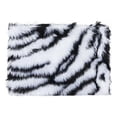 thumbnail image 1 of Luxe Faux Fur 676685047861 Faux Fur Clutch - Zebra, 1 of 5