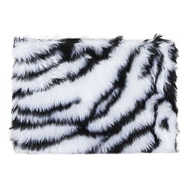 Luxe Faux Fur 676685047861 Faux Fur Clutch - Zebra