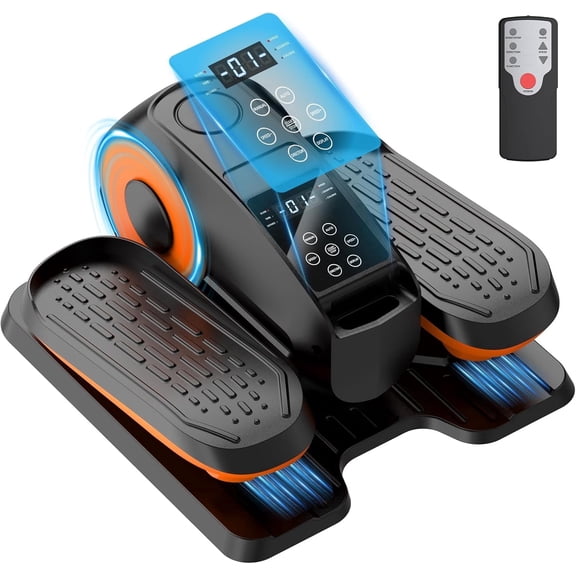 Anqdy Elliptical Machine - Elliptical Leg Exerciser Pedal Exerciser 12 Speeds Portable Seated Pedal Exerciser