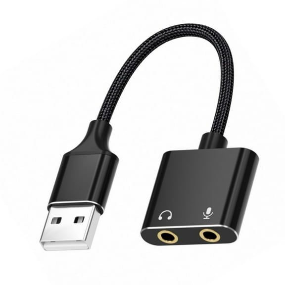 Portable USB External Sound Card for Clear Conference Calls and Live Streaming