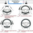 thumbnail image 2 of Cute Panda Plush Steering Wheel Cover, Soft and Fuzzy Non-Slip Grip, Universal 15 Inch, 2 of 3