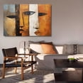 thumbnail image 6 of abstract depiction of two side-by-side human faces Poster Decorative Painting Canvas Wall Art Living Room Posters Bedroom Painting,Frame-style,24x36inch(60x90cm), 6 of 8