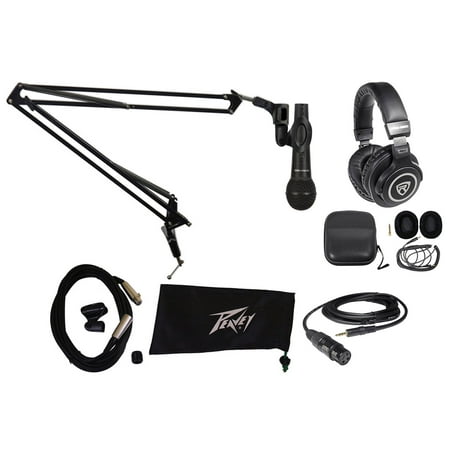 Peavey PC Podcasting Podcast Streaming Bundle w/ Microphone+Boom Arm+Headphones