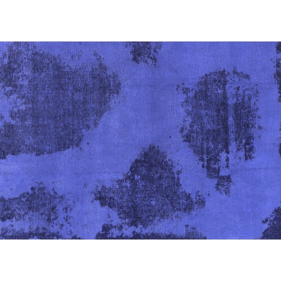 Ahgly Company Indoor Rectangle Abstract Blue Modern Area Rugs, 5' x 7'