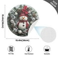 thumbnail image 2 of Ryvnso Cute Christmas Snowman Round Plate Mats Dining Table Placemat Set of 4 for Holiday Decoration, 2 of 7