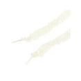thumbnail image 2 of INSPIRE CHIC Ruffled Ribbon Solid Color Pleated Elastic Shoe Strings for Sneakers 2 Pairs Cream White 160cm/63", 2 of 4