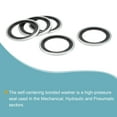 thumbnail image 5 of Uxcell M30 37.8x26x2.8mm Carbon Steel NBR Bonded Sealing Washer Gasket 10 Count, 5 of 5