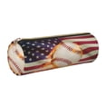 thumbnail image 1 of Easygdp Baseball Ball With Flag para Estuche de Lápices Cilíndrico de Cuero con Cremallera, Organizador de Lápices de Cuero para Escuela, Oficina y Viajes, 1 of 6