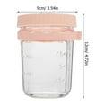 thumbnail image 2 of Portable Breakfast Cup Cereal Container Glass Mason Jar Grain Storage Overnight Oatmeal Tea Drinking Glasses, 2 of 6