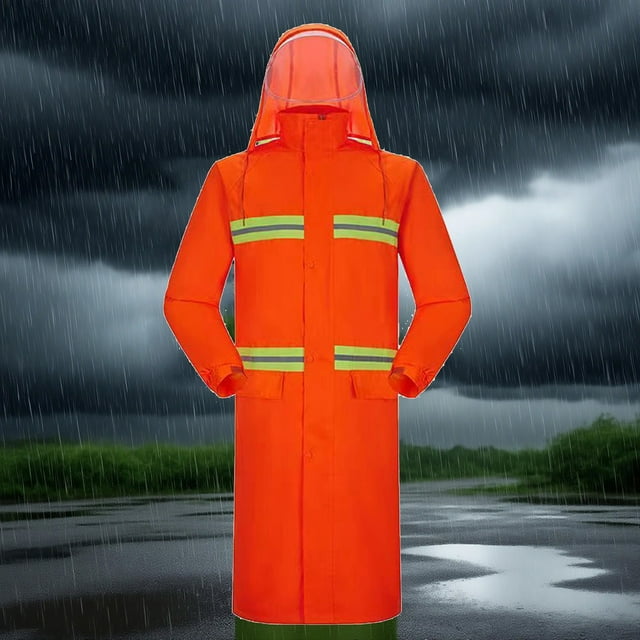 Sentmoon Veste de Pluie Pliable pour Femmes avec Capuche Veste Légère Imperméable pour Femmes Manches Longues avec Ponchos à Fermeture Éclair pour Randonnée, Randonnée & Usage Quotidien Orange TG