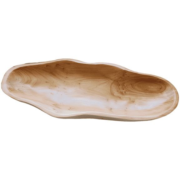 Peanut Shaped Wood Fruit Tray, 13.8 x 7.1 x 2.4 in / 35 x 18 x 6 cm Rustic Decor Bowl, Handmade Wooden Serving Platter for Candy, Snacks, Fruits, Dough Bowls for Home Kitchen Table Centerpiece