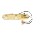 thumbnail image 2 of Placa De Control De Metal De 3 Vías Precableada Para Guitarra Telecaster Con Perillas Doradas De Interruptor De 3 Vías, 2 of 7
