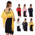 thumbnail image 3 of Bufanda chal de encaje calado para mujer: elegante accesorio para cenas, poliéster, 185 x 65 cm, estilo versátil., 3 of 5