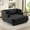 Black, variant on Euroco Oversized Chaise Lounge 52.4" Modern Comfy Lounger Chenille Upholstered Sofa Bed with Deep Seat and Layered Armrests for Living Room or Bedroom, Black