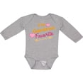 thumbnail image 3 of Inktastic I'm Grandma's Favorite with Arrow and Hearts in Pink Boys or Girls Long Sleeve Baby Bodysuit, 3 of 5