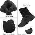 thumbnail image 5 of Stepedia Men's Waterproof Hiking Winter Snow Boots Insulated Faux Fur Liner Lightweight Outdoor Warm Boots, Black, 5 of 8