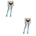 thumbnail image 3 of Pantimedias Jumpingount 1 par con tirantes diseño de agujeros levantamiento de cadera medias de red llamativas, 3 of 6