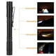 thumbnail image 3 of Linterna LED con clip (longitud de 9 cm) Linterna médica Mini portátil de aleación de aluminio negra con botón a presión y batería Estuche para bolígrafo Linterna de alta luminosidad, 3 of 5