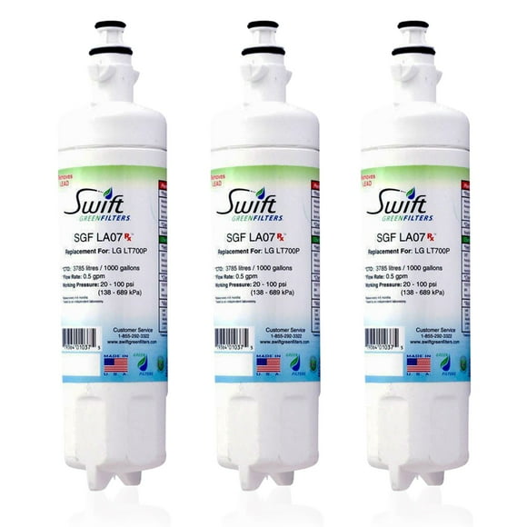 Swift Green Filters SGF-LA07 Rx Pharmaceutical Replacement for LG LT700P Refrigerators Water Filters(Pack of 3)