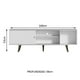 thumbnail image 3 of Mueble Mesa Para Tv Rack Madesa Dubai Hasta 65'' Blanco, 3 of 8