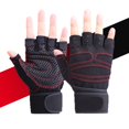 thumbnail image 2 of Guantes de levantamiento de potencia para hombre, manoplas transpirables de medio dedo para gimnasio, entrenamiento, Crossfit, levantamiento de pesas, culturismo, Fitness, deportes, ejercicio Fivean Guantes deportivos, 2 of 2