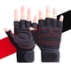 thumbnail image 2 of Guantes de levantamiento de potencia para hombre, manoplas transpirables de medio dedo para gimnasio, entrenamiento, Crossfit, levantamiento de pesas, culturismo, Fitness, deportes, ejercicio Fivean Guantes deportivos, 2 of 2