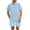 Sky Blue, variant on Men's 2 Pieces Linen Set Casual Henley Shirts Short Sleeve Beach Yoga Shorts with Pockets Summer Outfits