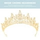 thumbnail image 4 of KAKOWELY Corona de cristal con diamantes de imitación para novia, tocado de boda exquisito., 4 of 5