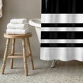 thumbnail image 3 of Creative Products Black Bold Stripes  71x74 Shower Curtain, 3 of 7