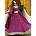 thumbnail image 4 of Event Special Designer Lehengha Choli Indian Pakistani Styel Lengha Choli ( Purple, S - 38 ), 4 of 6